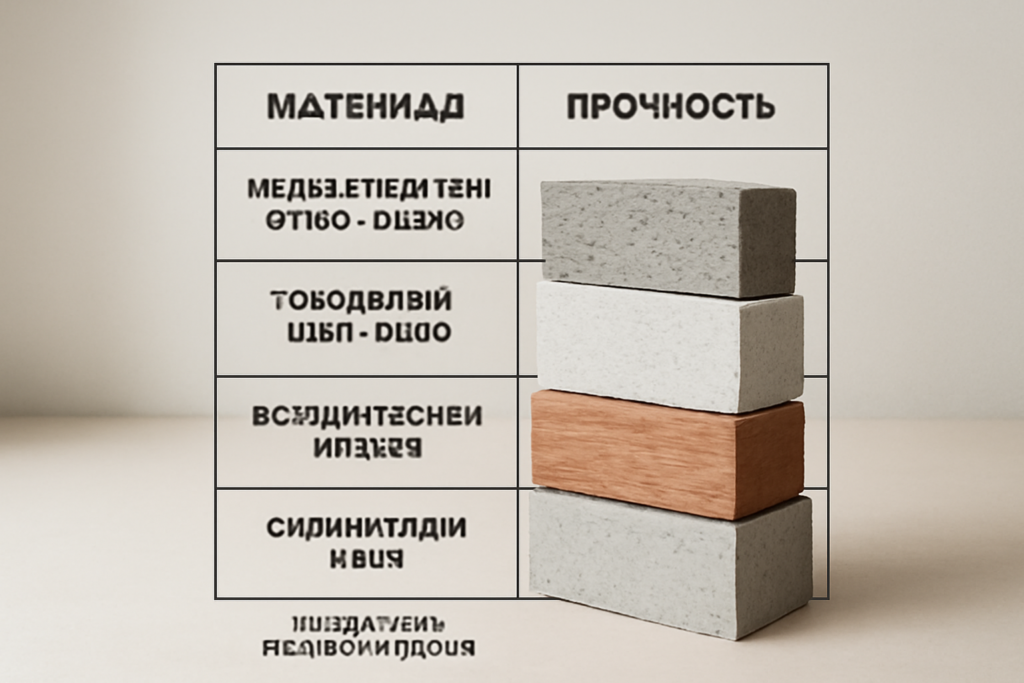 Таблица прочности стеновых блоков: сравнение материалов для строительства