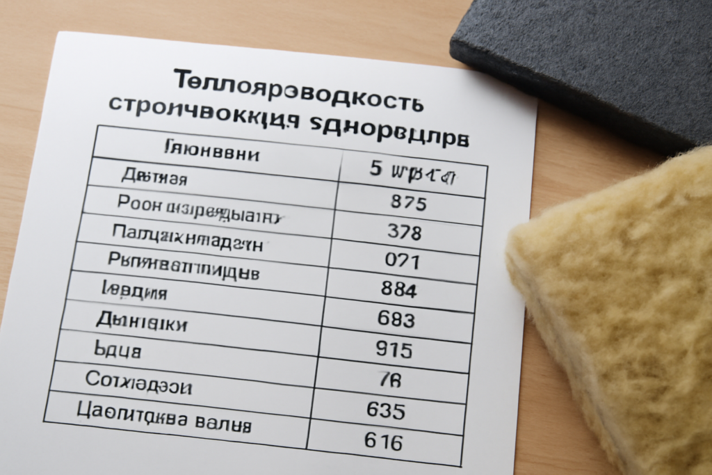 Таблица теплопроводности строительных материалов — практическое руководство для выбора утепления